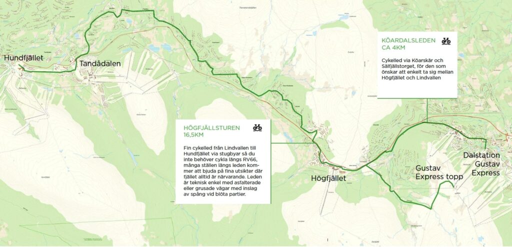 Cykelkarta Högfjällsturen