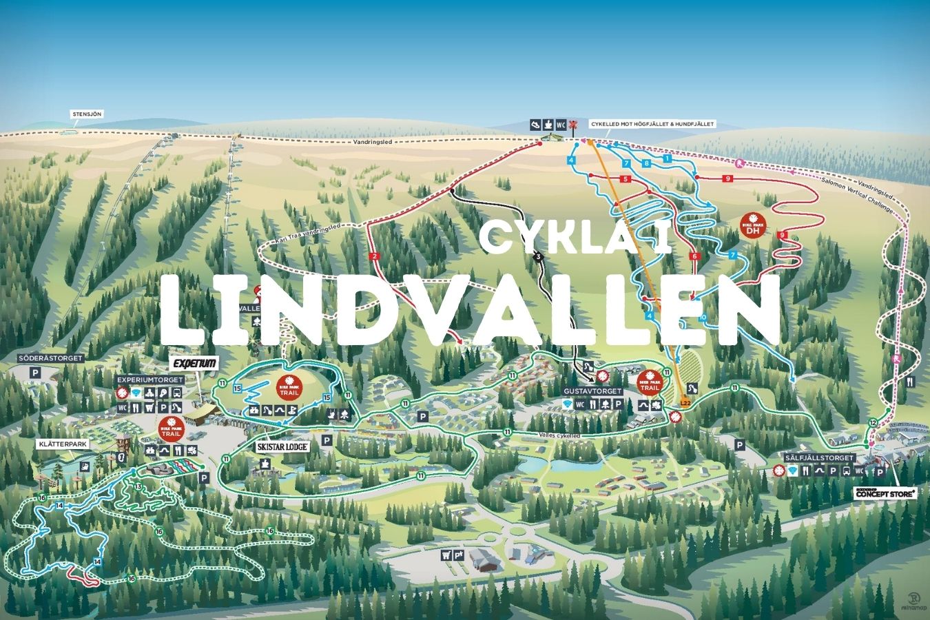 Cykla i Lindvallen - Cykelleder